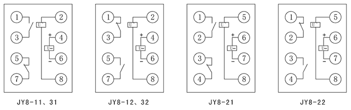 JY8-21D內(nèi)部接線(xiàn)圖