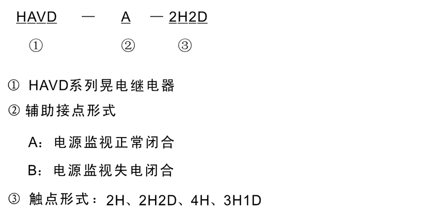 HAVD-A-2H2D型號(hào)分類(lèi)及含義